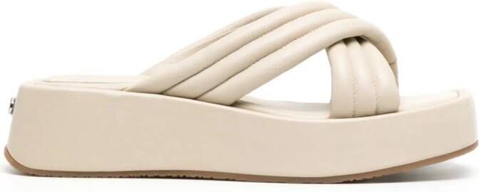 Dee Ocleppo Sandalen met plateauzool Beige