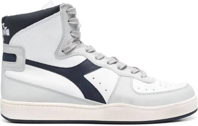 Diadora Mi Basket Used leren sneakers Wit