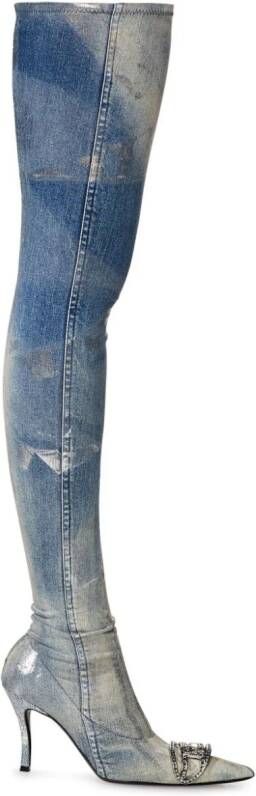 Diesel D-Eclipse Tbt C denim laarzen Blauw