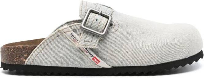 Diesel D-Woodstock denim muiltjes Blauw