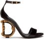 Dolce & Gabbana Baroque leren sandalen Zwart - Thumbnail 1