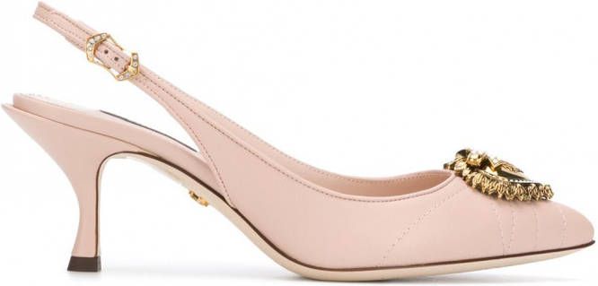 Dolce & Gabbana Devotion slingback pumps Roze