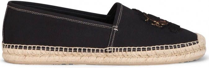 Dolce & Gabbana Espadrilles met geborduurd logo Zwart