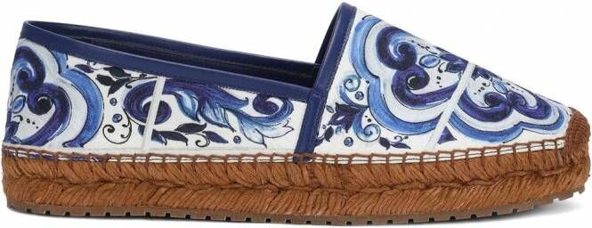 Dolce & Gabbana Espadrilles met print Blauw