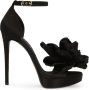 Dolce & Gabbana Keira sandalen met bloemenpatch Zwart - Thumbnail 1