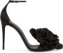 Dolce & Gabbana Keira sandalen met bloemenpatch Zwart - Thumbnail 1