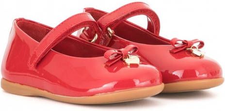 Dolce & Gabbana Kids Ballerina's met klittenband Rood