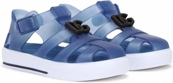 Dolce & Gabbana Kids Waterschoenen met logo Blauw