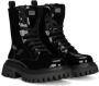 Dolce & Gabbana Kids Lakleren combat boots Zwart - Thumbnail 1