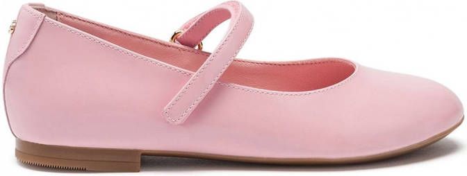 Dolce & Gabbana Kids Ballerina's met leren zool Roze