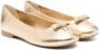 Dolce & Gabbana Kids Leren ballerina's Goud - Thumbnail 1