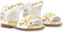 Dolce & Gabbana Kids Leren sandalen met Majolica-print Geel - Thumbnail 1