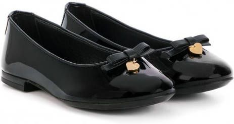 Dolce & Gabbana Kids patent ballerinas Zwart