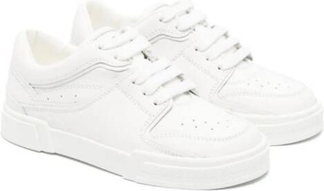 Dolce & Gabbana Kids Portofino leren sneakers Wit