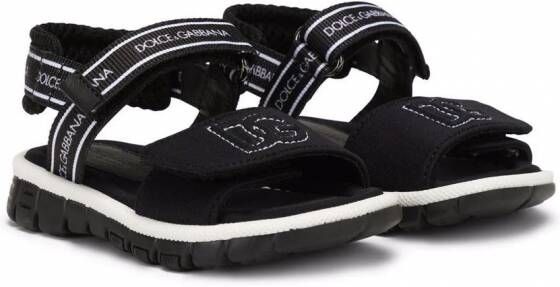 Dolce & Gabbana Kids Sandalen met klittenband Zwart