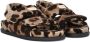 Dolce & Gabbana Kids Badstof sandalen met luipaardprint Bruin - Thumbnail 1
