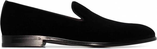 Dolce & Gabbana Leonardo fluwelen loafers Zwart