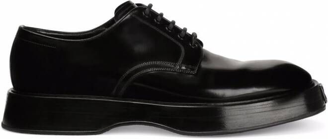 Dolce & Gabbana Leren veterschoenen Zwart