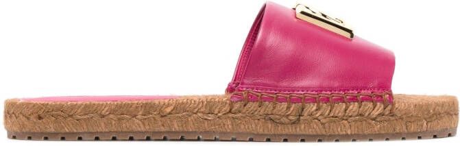 Dolce & Gabbana Espadrilles met logoplakkaat Roze