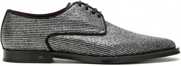 Dolce & Gabbana Millennials metallic derby schoenen Zwart