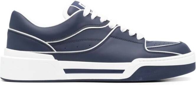 Dolce & Gabbana New Roma leren sneakers Blauw