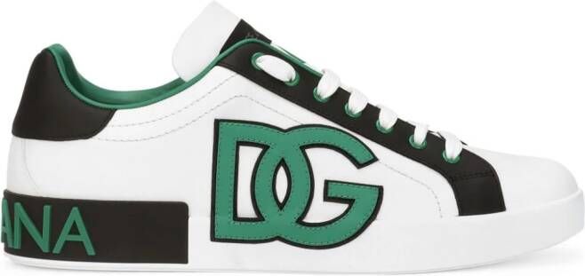 Dolce & Gabbana Portofino leren sneakers Wit