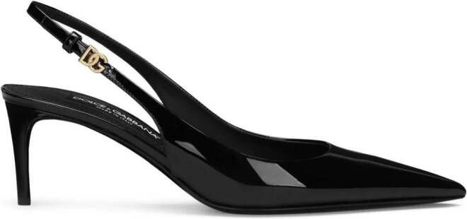 Dolce & Gabbana Slingback pumps met logogesp Zwart