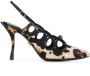 Dolce & Gabbana Slingbacks muiltjes met luipaardprint Zwart - Thumbnail 1