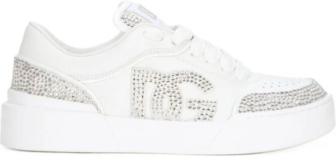 Dolce & Gabbana Sneakers verfraaid met stras Wit