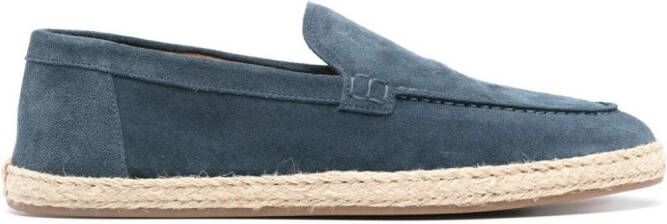 Doucal's Suède espadrilles met ronde neus Blauw