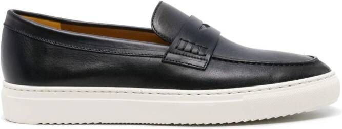 Doucal's Leren penny loafers Blauw