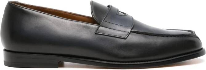 Doucal's Leren loafers met vervaagd effect Blauw