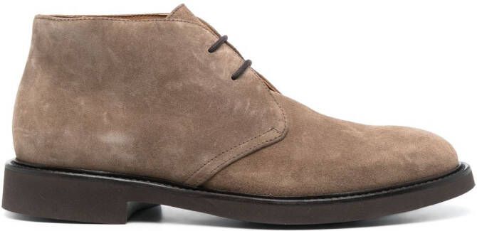 Doucal's Suède derby schoenen Bruin