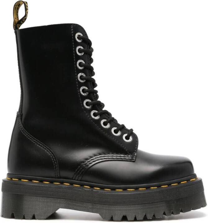 Dr. Martens 1490 Quad leren laarzen Zwart