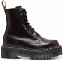 Dr. Martens Leren veterlaarzen Rood - Thumbnail 1