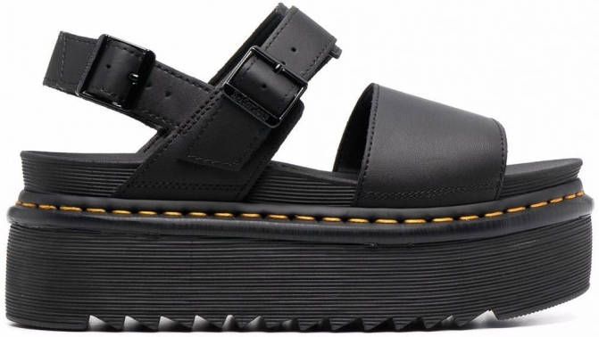 Dr. Martens Sandalen met plateauzool Zwart