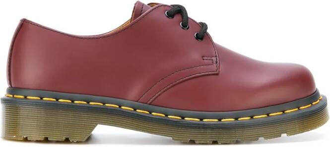 Dr. Martens geribbelde zool brogues Rood