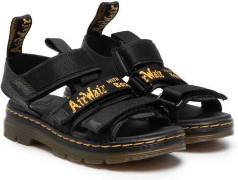 Dr. Martens Kids Sandalen met klittenband Zwart