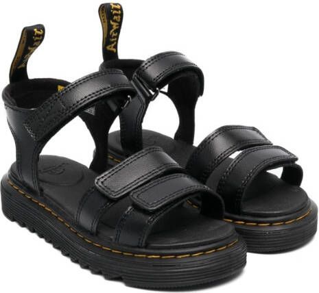 Dr. Martens Kids Sandalen met open neus Zwart