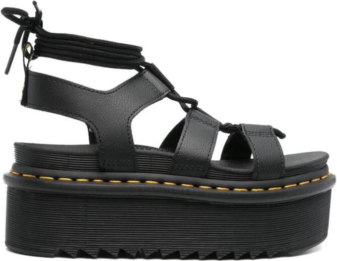 Dr. Martens Nartilla leren sandalen Zwart