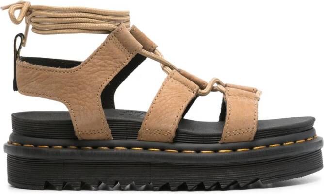 Dr. Martens Nartilla leren sandalen Beige