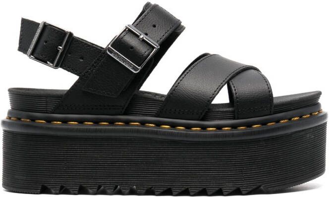 Dr. Martens Voss II Athena leren sandalen Zwart