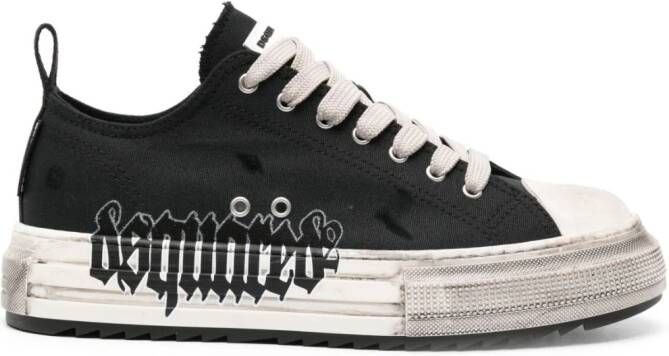 Dsquared2 Berlin sneakers met plateauzool Zwart