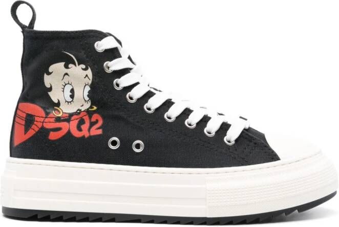 Dsquared2 Betty Boop Berlin sneakers Zwart