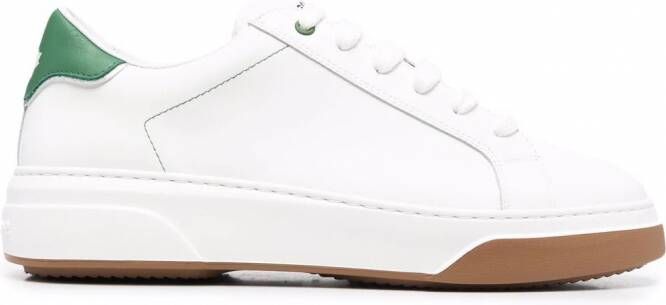 DSQUARED2 Bumper leren sneakers Wit