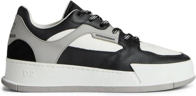 Dsquared2 Bumper leren sneakers Zwart