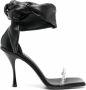 DSQUARED2 Cassandra leren sandalen Zwart - Thumbnail 1