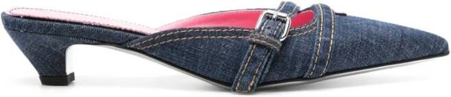 Dsquared2 Denim muiltjes met gesp Blauw