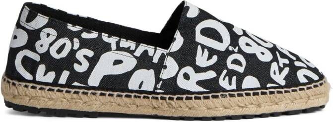 Dsquared2 Espadrilles met print Zwart