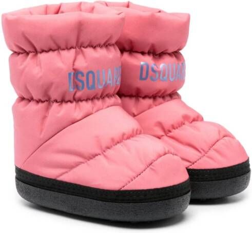 Dsquared2 Kids Laarzen met logoprint Roze